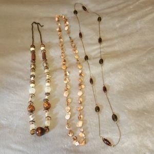 Natural toned necklaces
